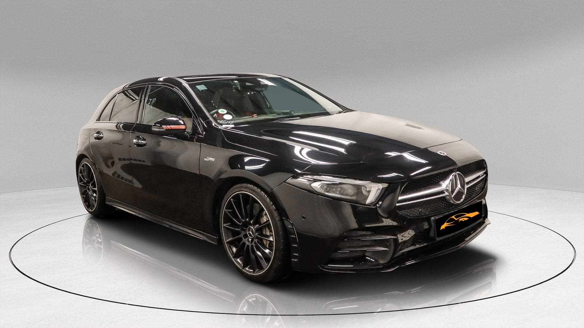 Mercedes-AMG A35 4MATIC in black, front three-quarter view