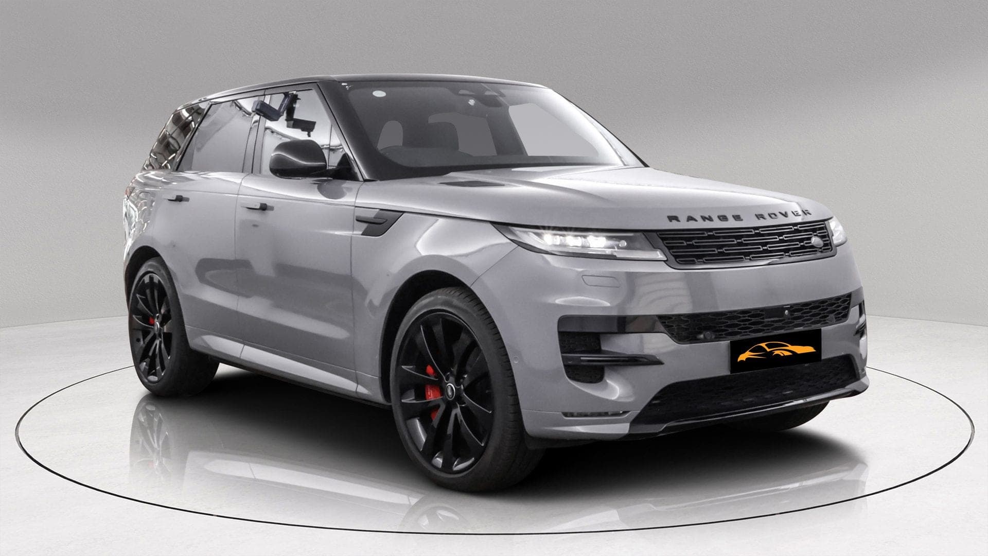Range Rover Sport P510e First Edition in grey, front three-quarter view